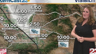 Foggy weather for Kern County on December 29