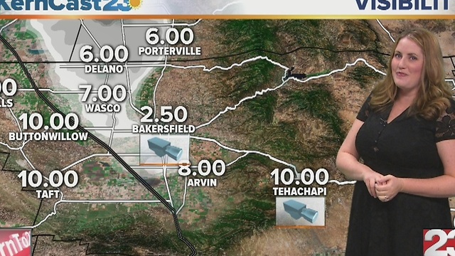 Foggy weather for Kern County on December 29