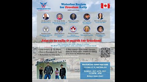 Waterloo Region for Medical Freedom rally 10/24/21