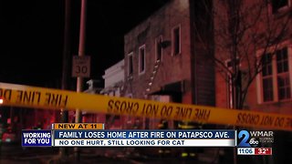 Fire crews battle burning rowhomes on East Patapsco Avenue