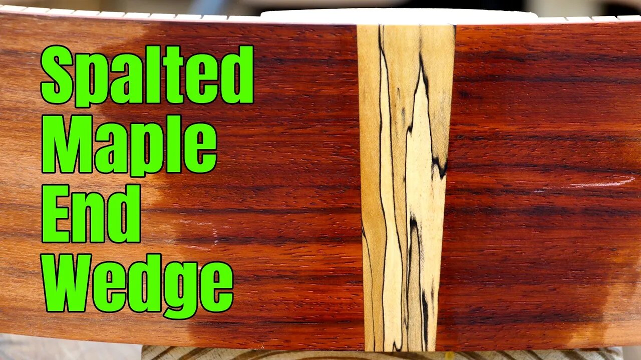 Installing the Spalted Maple End Wedge | Building an Acoustic Guitar