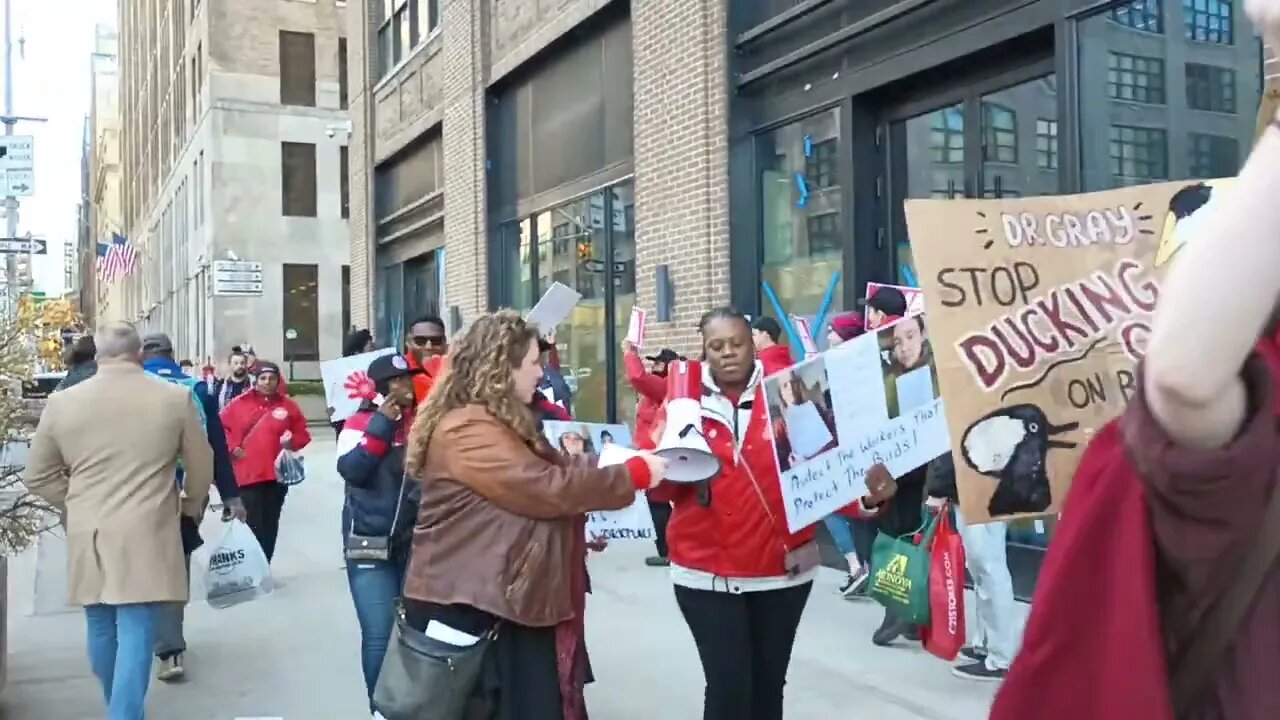 The Bird Union Rally Outside 225 Varick st 3/29 Lander/De La Rosa/Menin