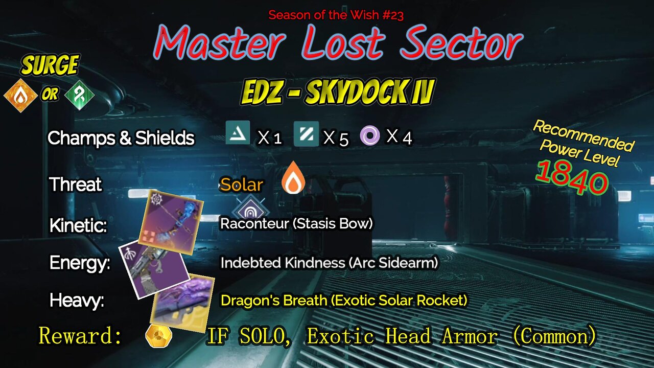 Destiny 2 Master Lost Sector: EDZ - Skydock IV on my Strand Titan 1-31-24