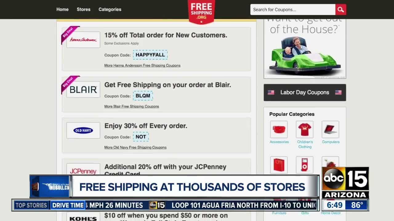 Free shipping at thousands of stores