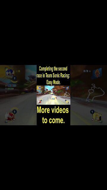 Completing the second race in Team Sonic Racing Easy Mode