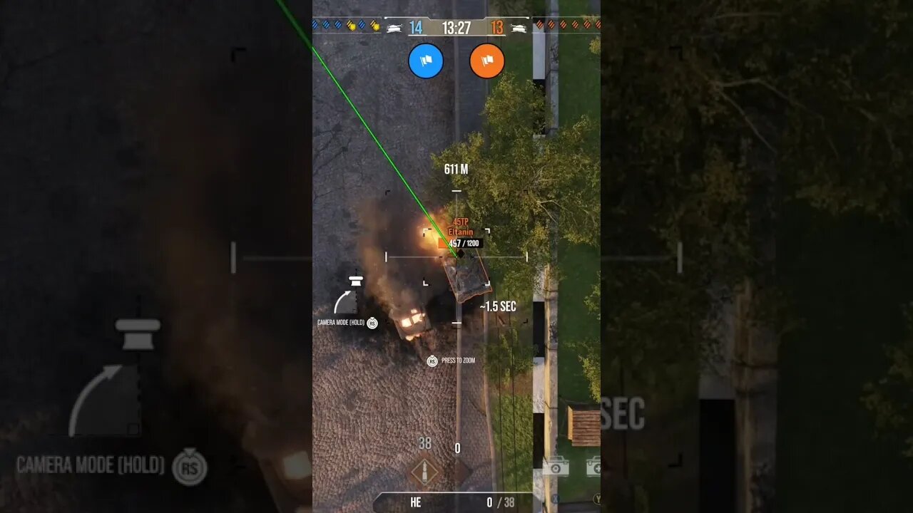 World of Tanks: he sat still long enough for me to get him!