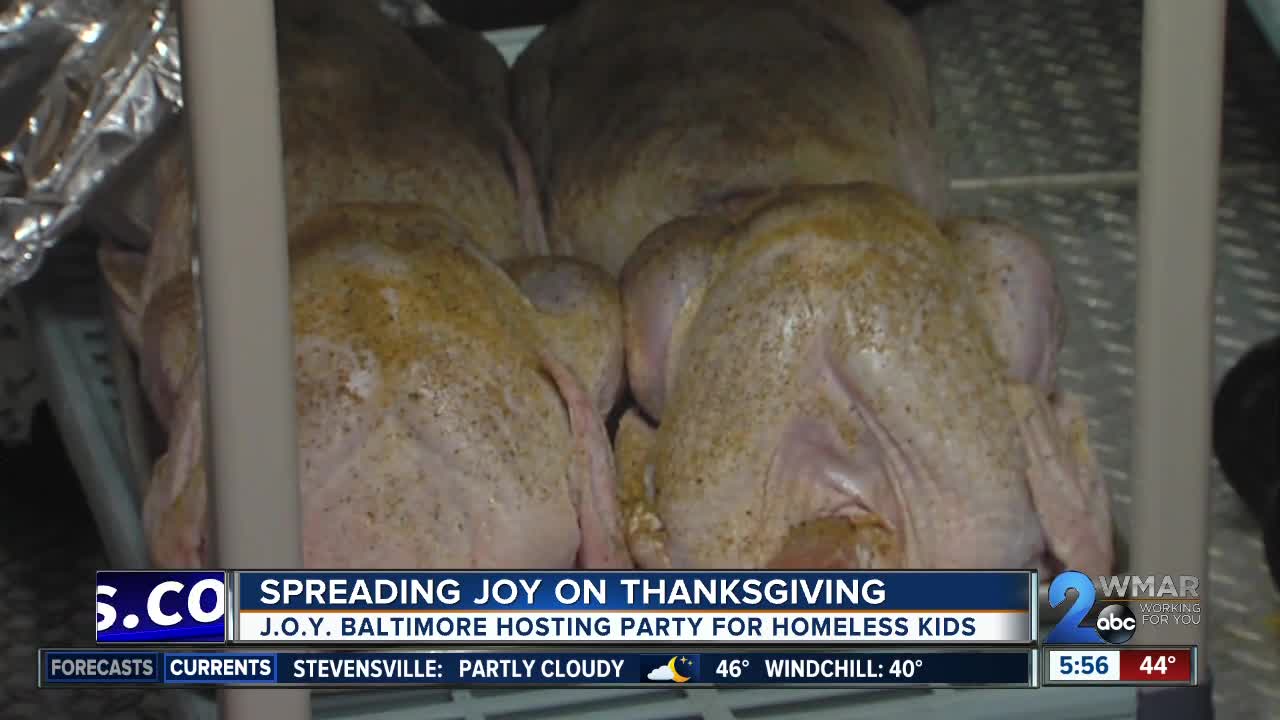 Local businesses pitch in for J.O.Y. Baltimore's "Oh Give Thanks" Thanksgiving Day party