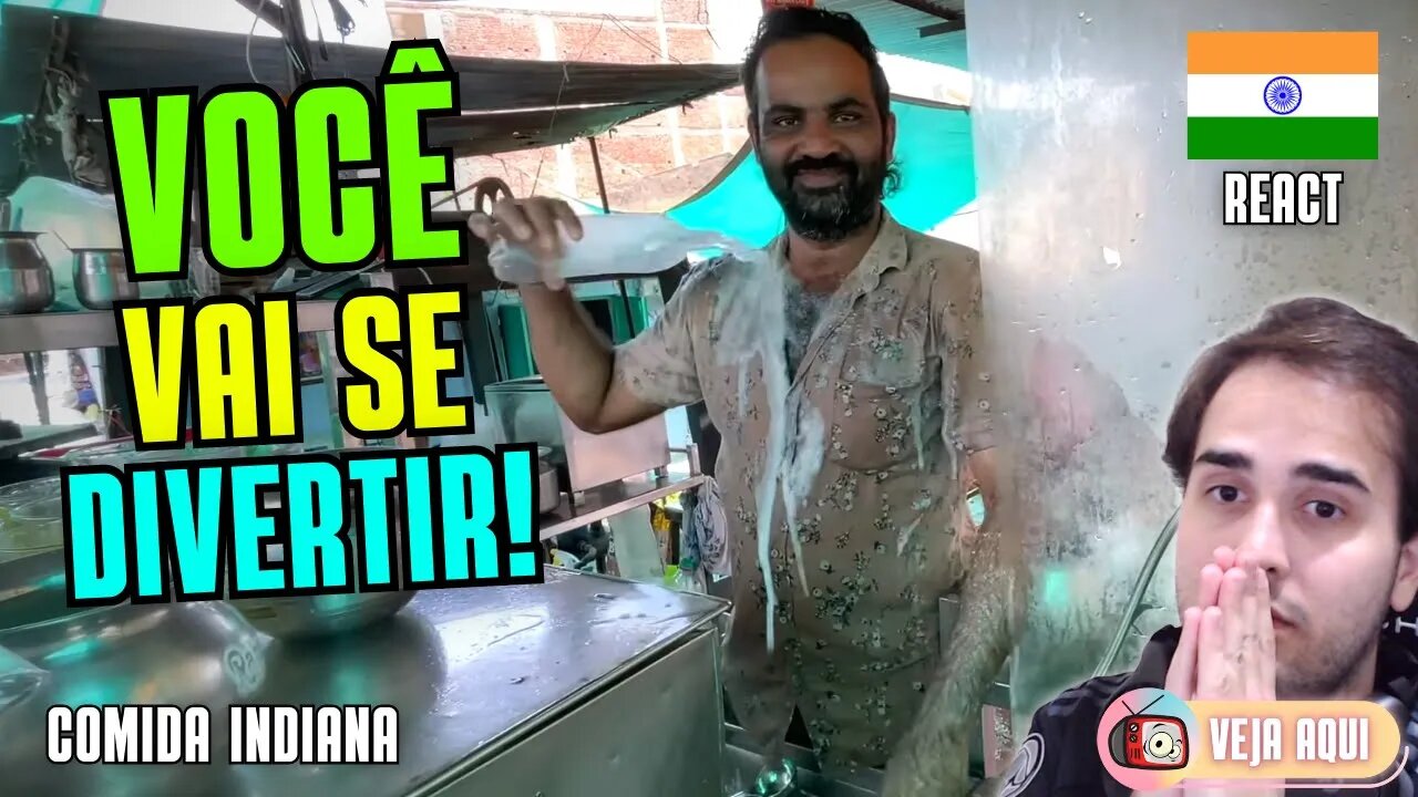 O PREPARO DESSA BEBIDA VAI ALEGRAR SEU DIA! Reagindo a COMIDAS DE RUA INDIANAS | Veja Aqui Reacts