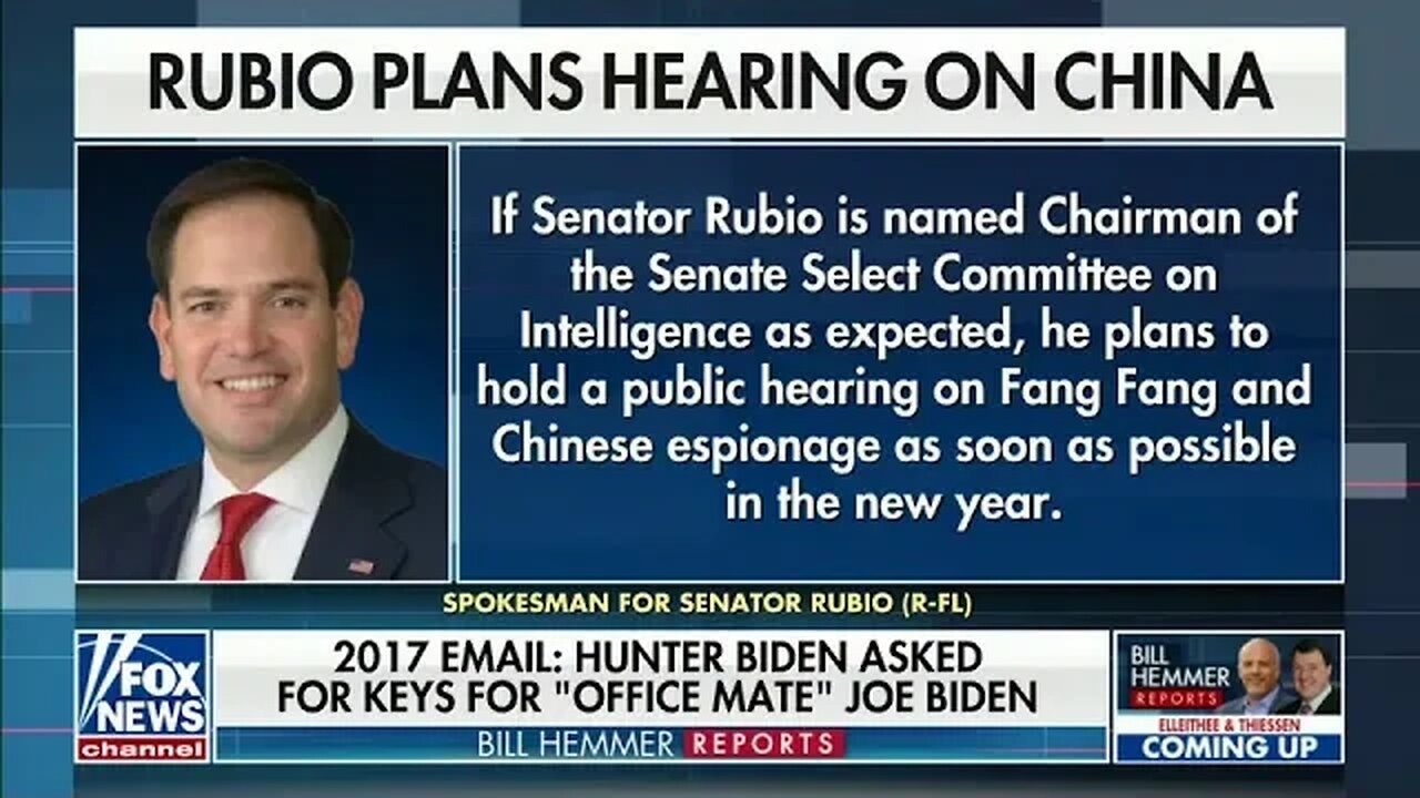 Senator Rubio Plans Hearing on Chinese Espionage If Appointed Senate Intelligence Chair