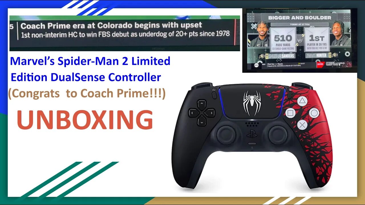 Marvel’s Spider-Man 2 Limited Edition DualSense™ Controller Unboxing (Congrats to Coach Prime!!!)