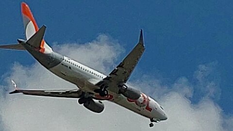 Boeing 737 MAX 8 PS-GPM coming from Brasília to Fortaleza