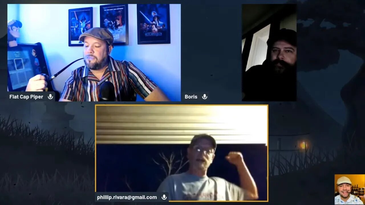 Watching CHIEFS vs BUCS while having a Pipe with Special Guest Boris and Phil Rivara.