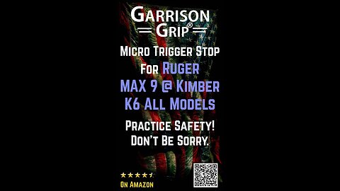 Garrison Grip Adjustable Micro Trigger Stop for the Ruger Max 9 and Kimber K6