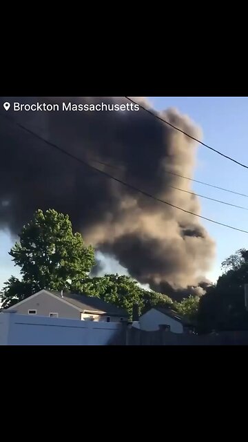 A major fire broke out at a waste treatment plant in Brockton, Massachusetts.