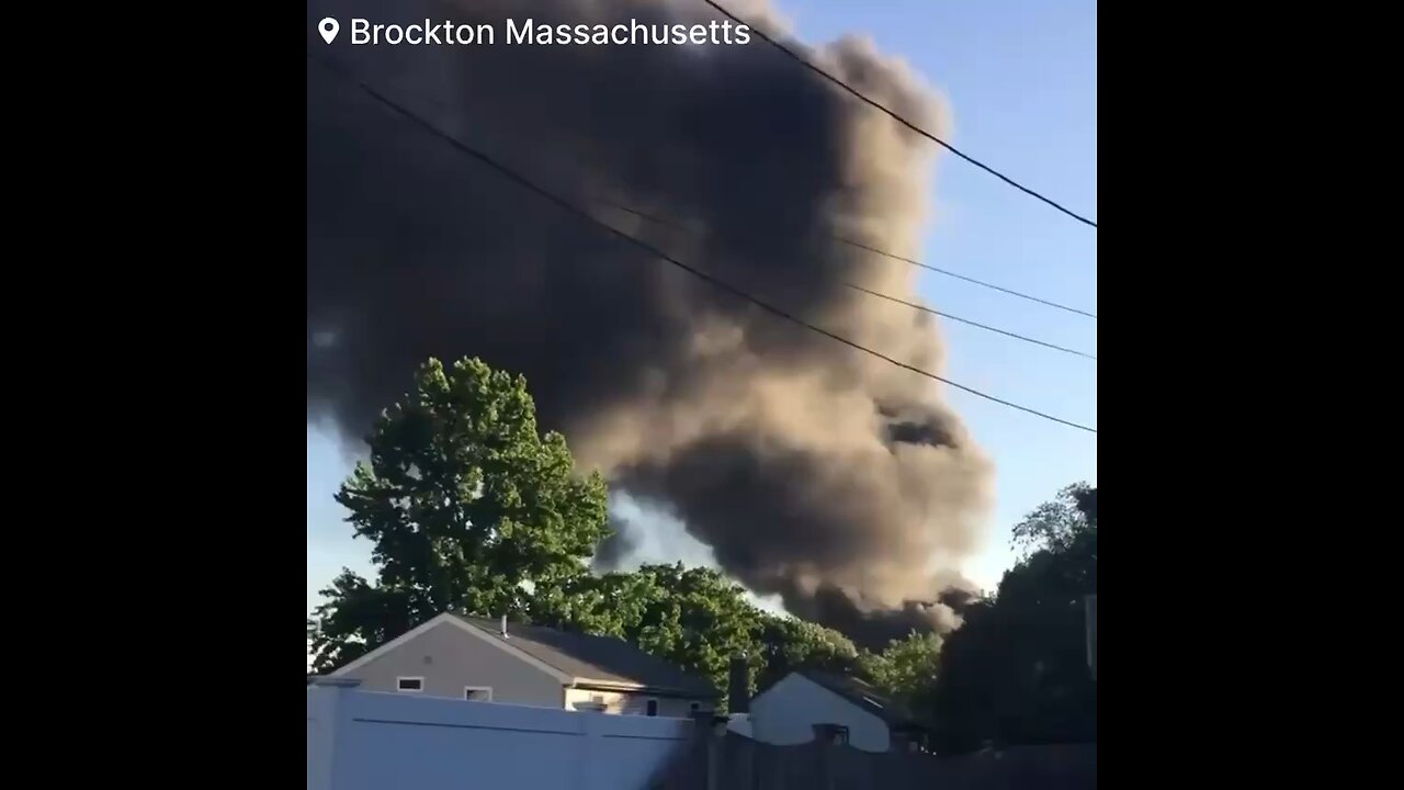 A major fire broke out at a waste treatment plant in Brockton, Massachusetts.