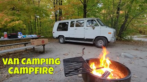 Van Camping Campfire