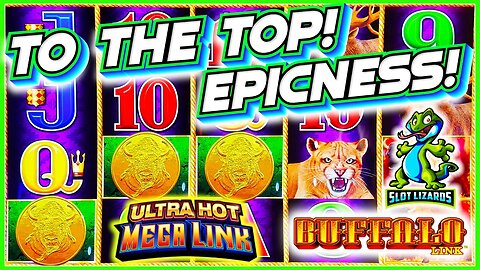 DOUBLE AWESOMENESS WIN! TO THE TOP!!! Buffalo Link VS Ultra Hot Mega Link Slots