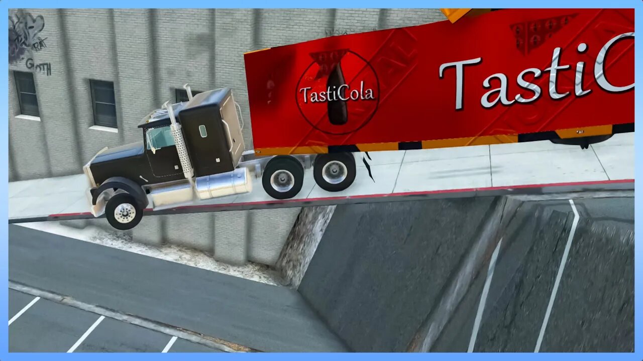 TruckFails | Cars vs Unfinished Road In The City #204 | BeamNG.Drive |TrucksFails