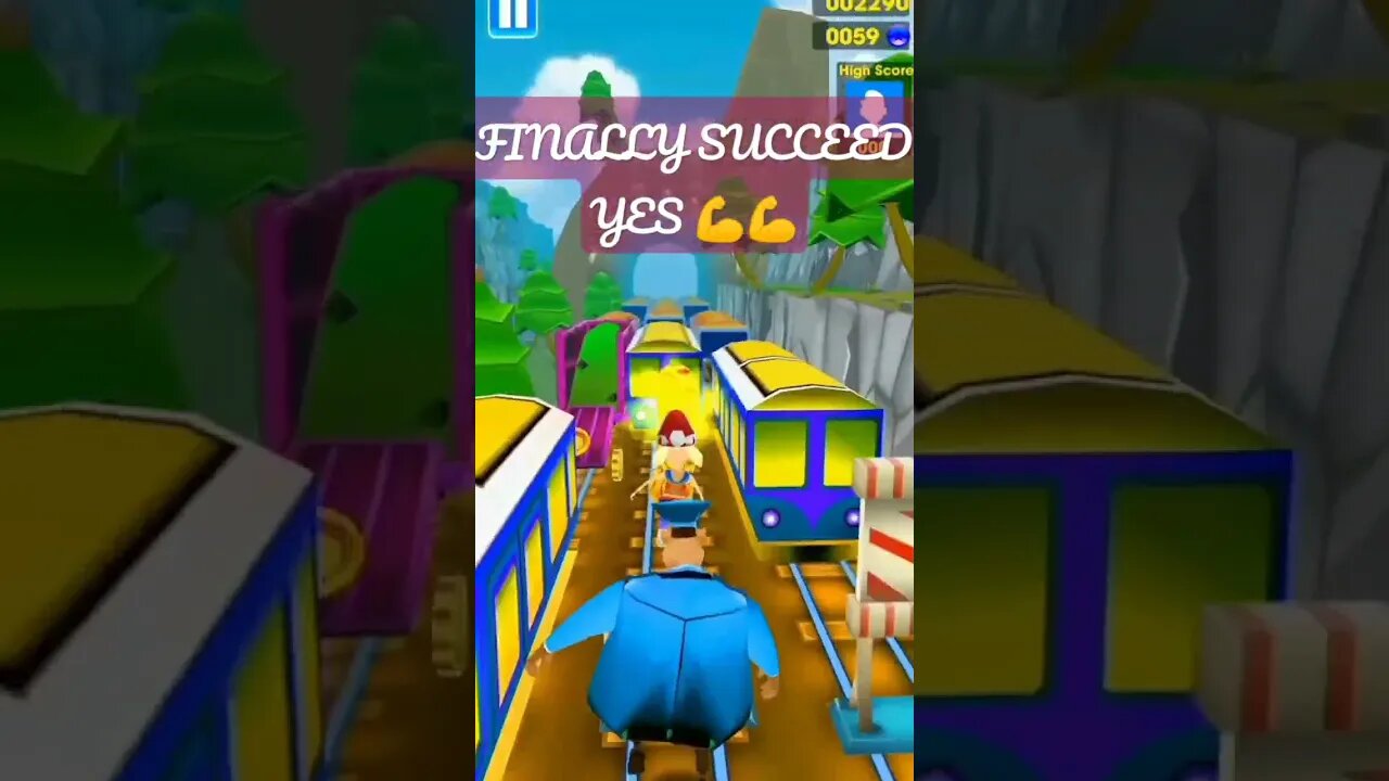 FINALLY SUCCEED PLAY SUBWAY SURF 💪💪