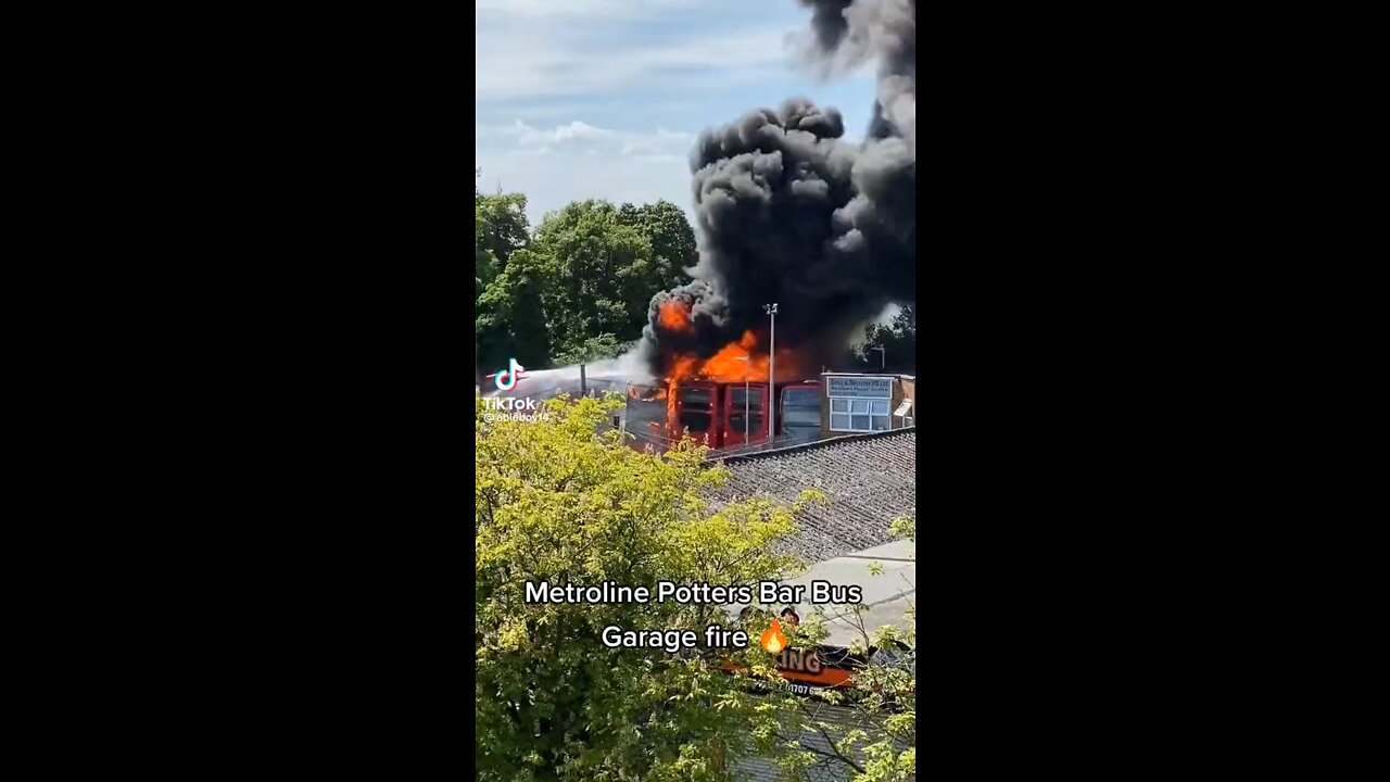 London Ev Buses go up in smoke