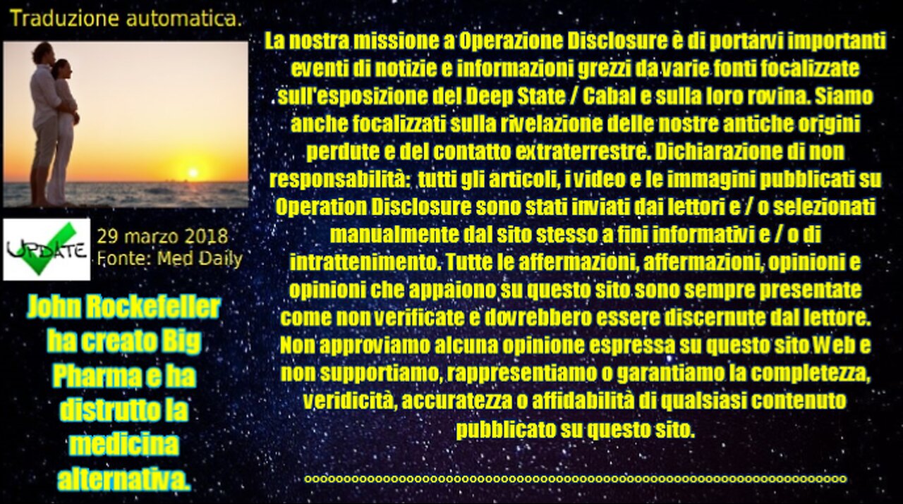 John Rockefeller ha creato Big Pharma e ha distrutto la medicina alternativa.
