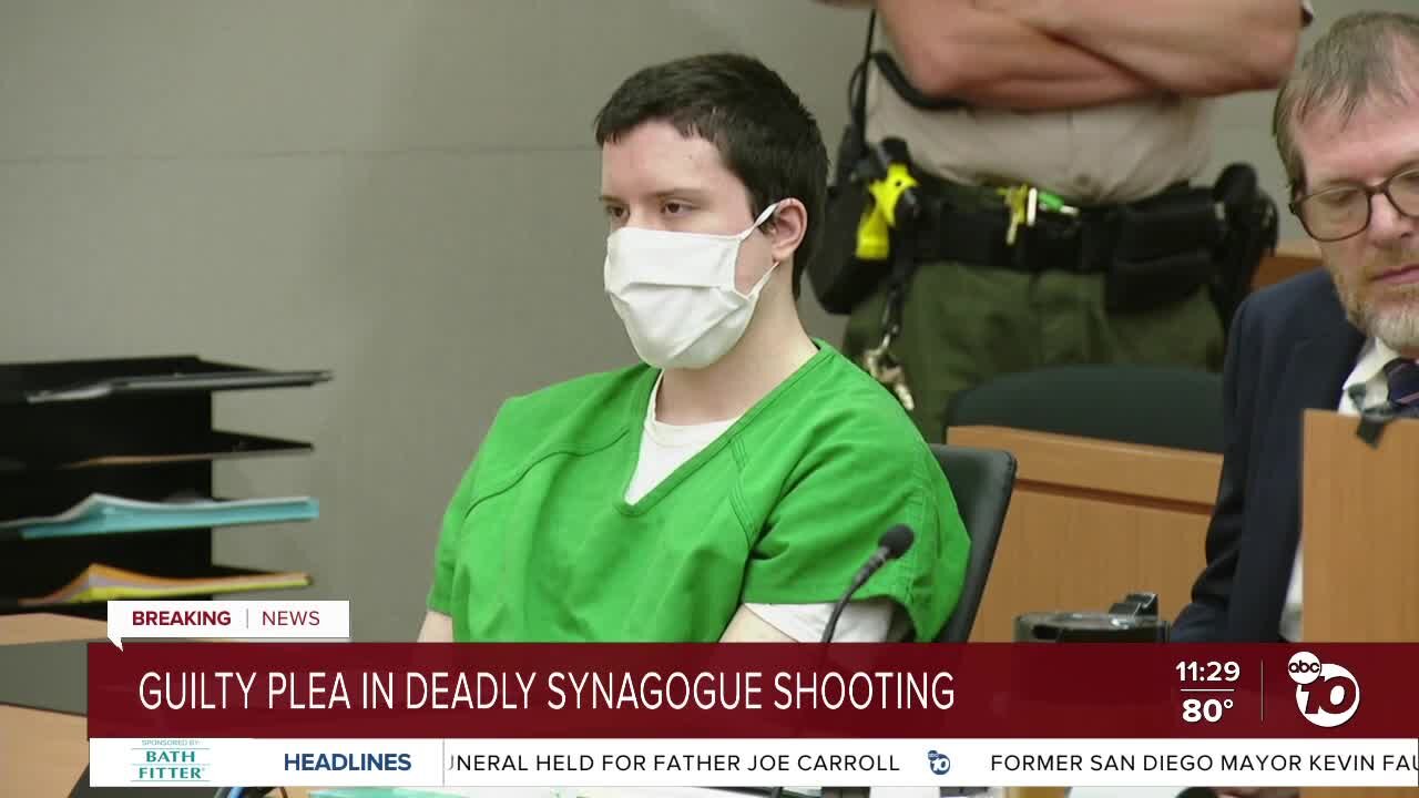 Poway synagogue shooter pleads guilty