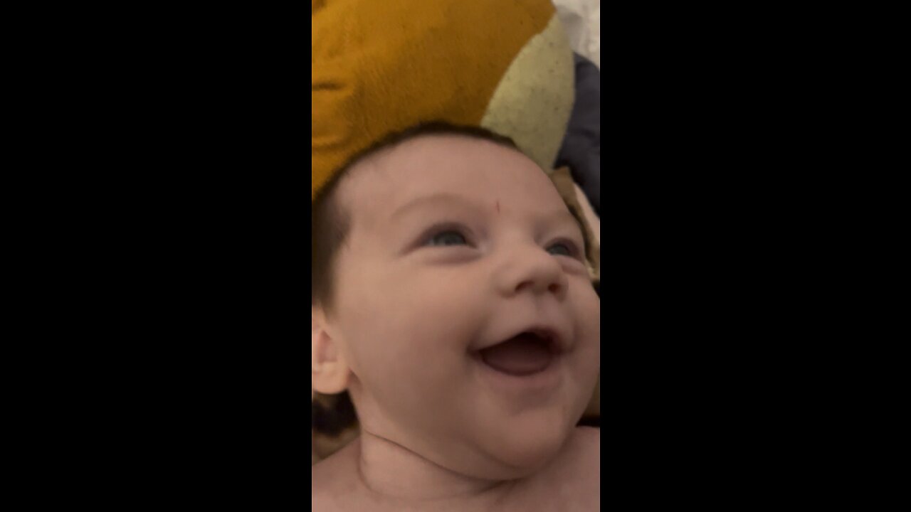 Baby knows what smile means