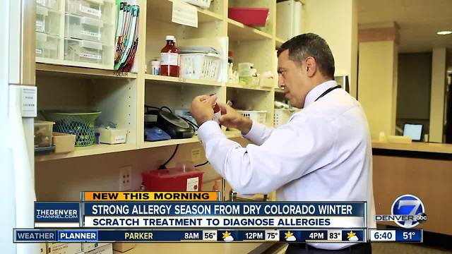 Strong allergy season from dry Colorado winter