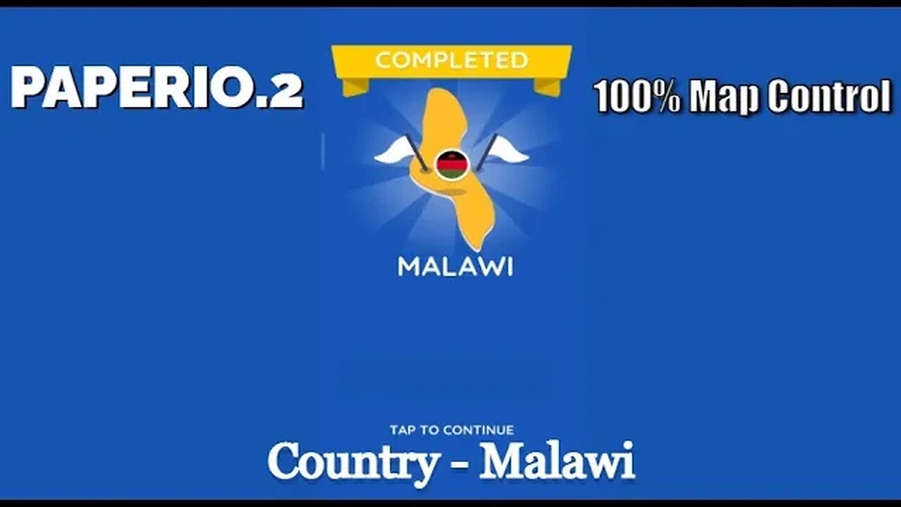 Paper.io 2 Mobile Gaming Video #31 || Map Control: 100.00% || Country - Malawi