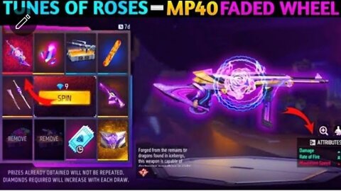 NEW TUNE OF ROSE💎🤩🤩💗👉👉 MP40 SKIN বের করতে দেখুন কত DIAMOND 💎 লাগলো ⛔😜😜🤣💗