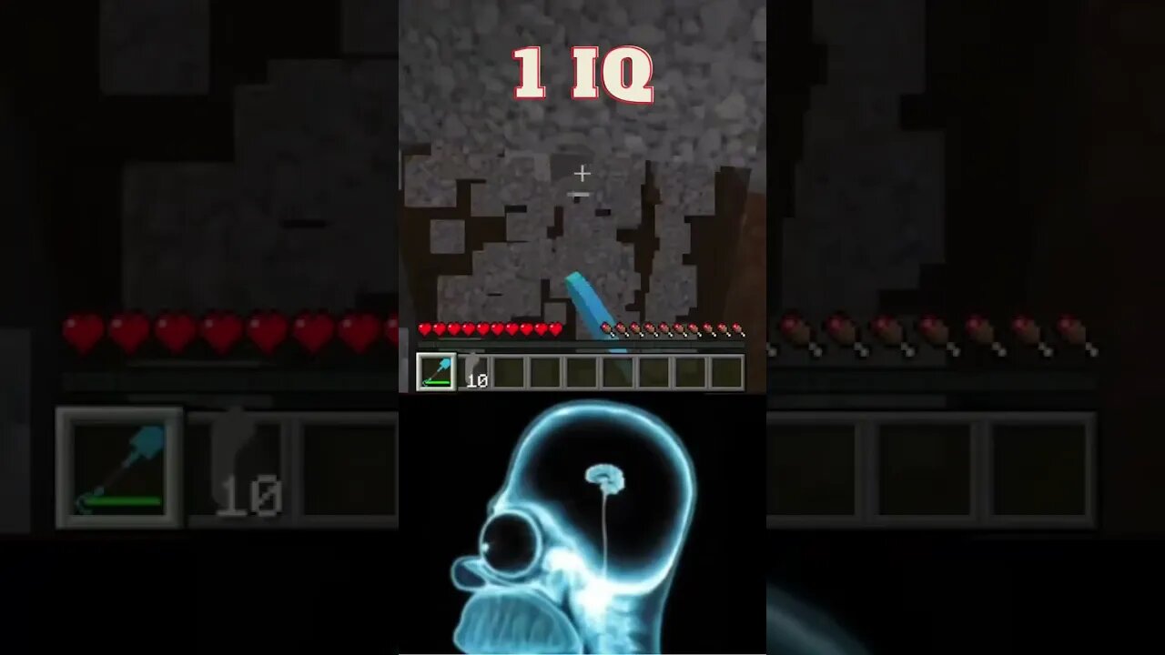 1IQ vs 100IQ in minecraft