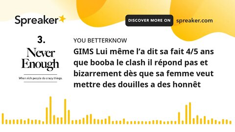 GIMS Lui même l’a dit sa fait 4/5 ans que booba le clash il répond pas et bizarrement dès que sa fem