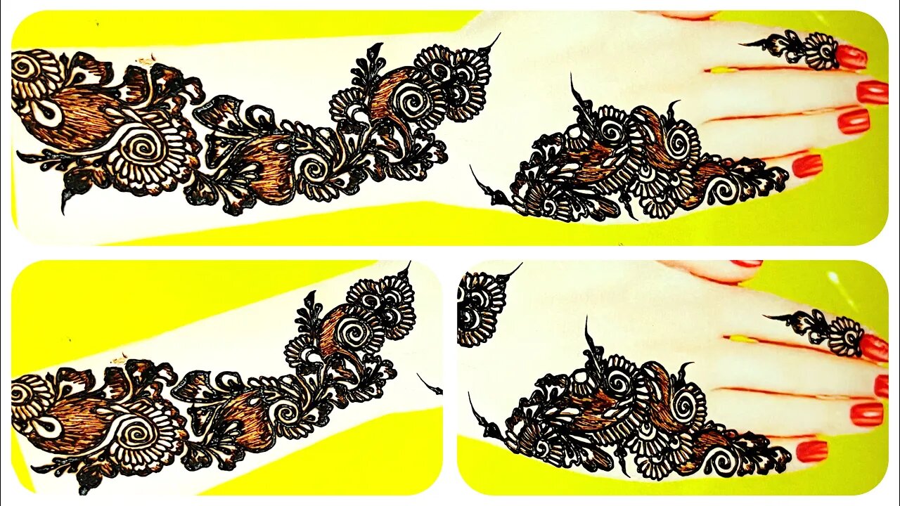 New stylish back hand mehndi design | easy mehndi design | iqra mehndi design
