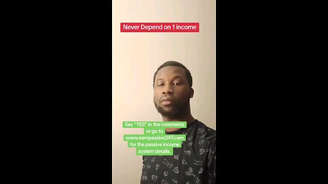 Never depend on 1 income