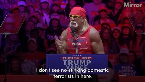 American wrestler Hulk Hogan appeared at a campaign rally for former President Donald Trump