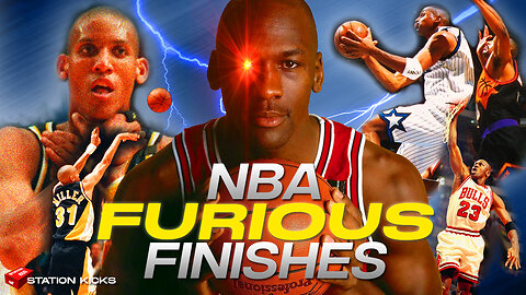 NBA FURIOUS FINISHES - GREAT FINISHES IN THE RETRO NBA🔥