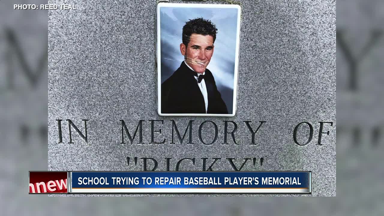 Clearwater teen's baseball memorial defaced, family and school raising funds to restore it