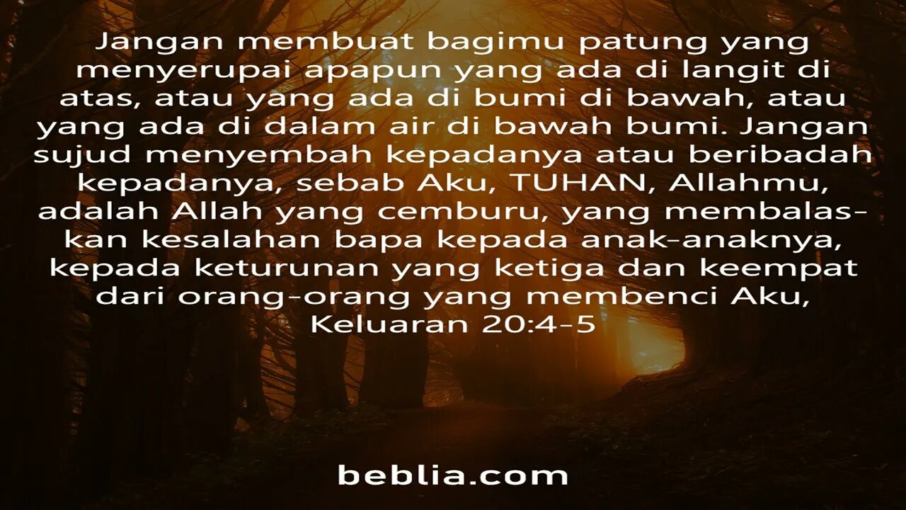 Keluaran 20:4-5 - Ayat Kitab Suci #Alkitab #Tuhan #yesus #gereja [SD]