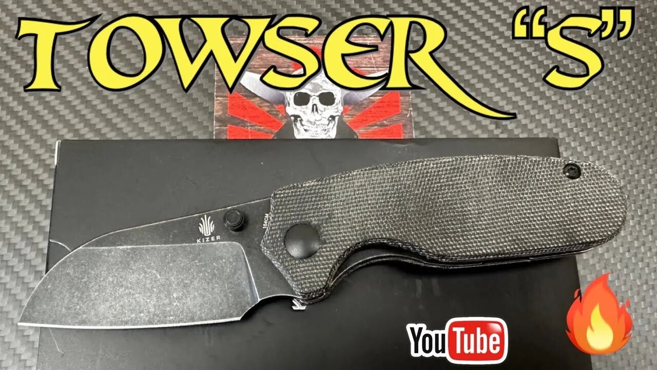 Kizer Towser “S” Gecko Customz collaboration .. smaller and drop shut fidget friendly freak !