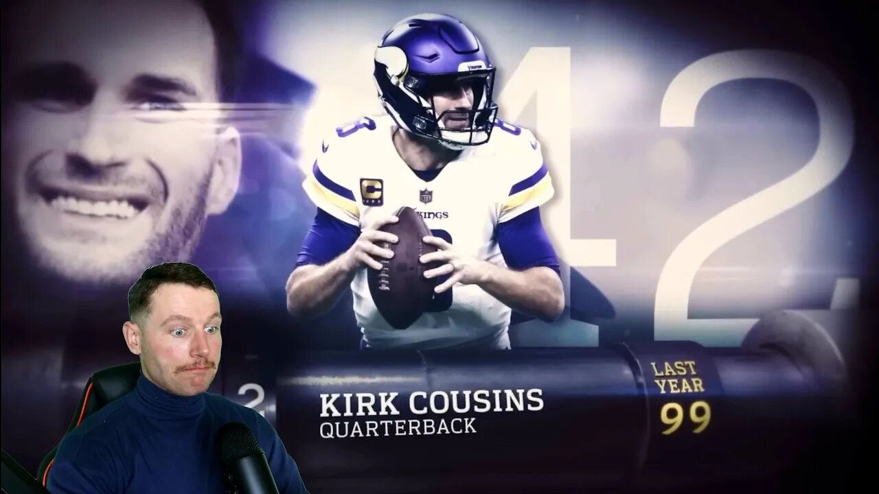 Rugby Player Reacts to KIRK COUSINS (QB, Vikings) #42 The Top 100 NFL Players of 2023