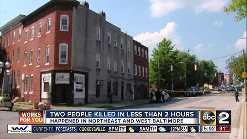 2 people killed in separate shootings Tuesday afternoon