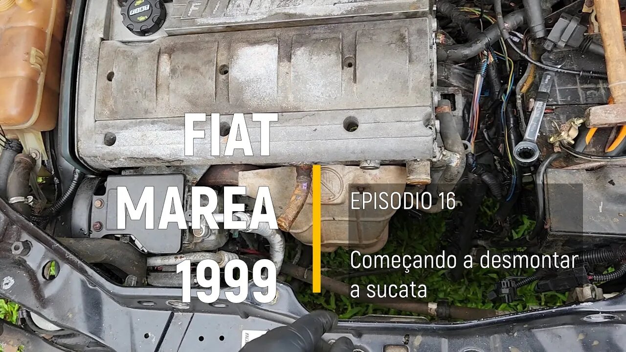 Fiat Marea 1999 do leilão - Começando a desmontar o carro - Episódio 16