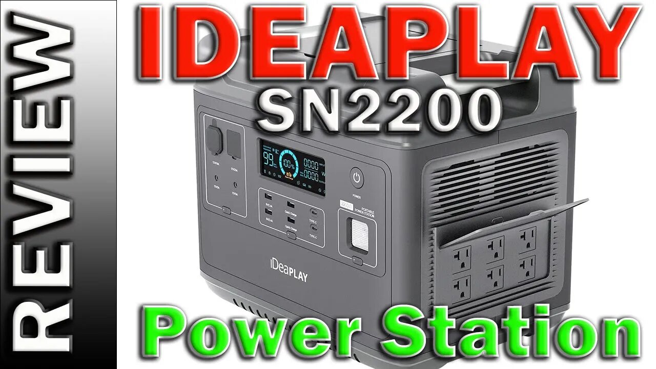 IDEAPLAY SN2200 Portable Power Station 2000Wh LiFePO4 Battery Pack Solar Generator