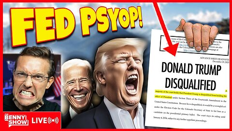 Trump REMOVED From 2024 BALLOT!? No. This is A FED PSYOP | Be Smart. What Happens Next...