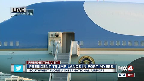 Trump Lands in Southwest Florida