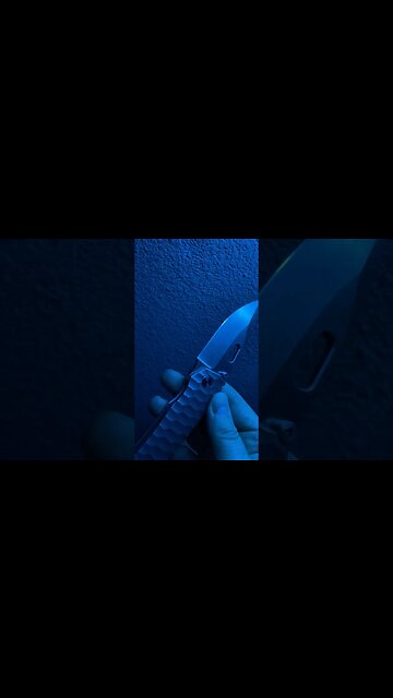 Knives in blue neon #pocketknife #edcknife #knifecollection