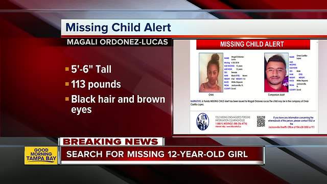 Florida missing child alert issued for 12-year-old Jacksonville girl