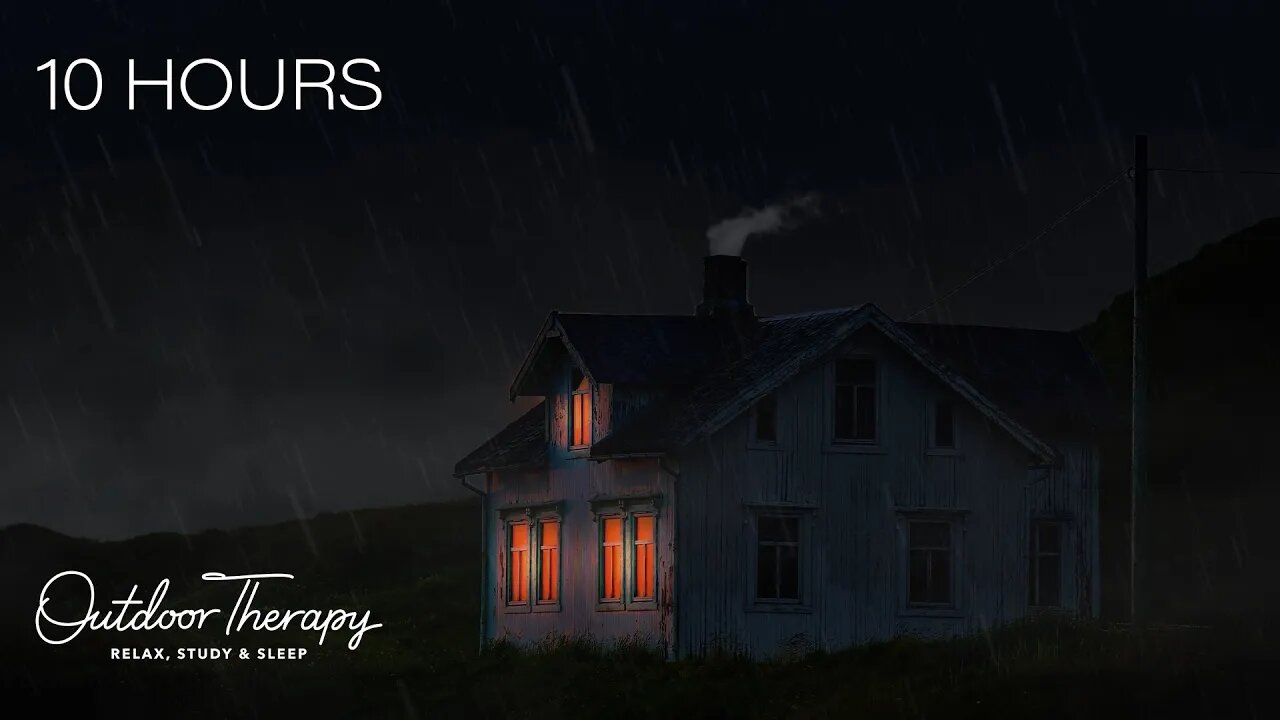 Spooky Stormy Night at a Haunted House | Halloween Ambience with Thunderstorm and Rain Sounds