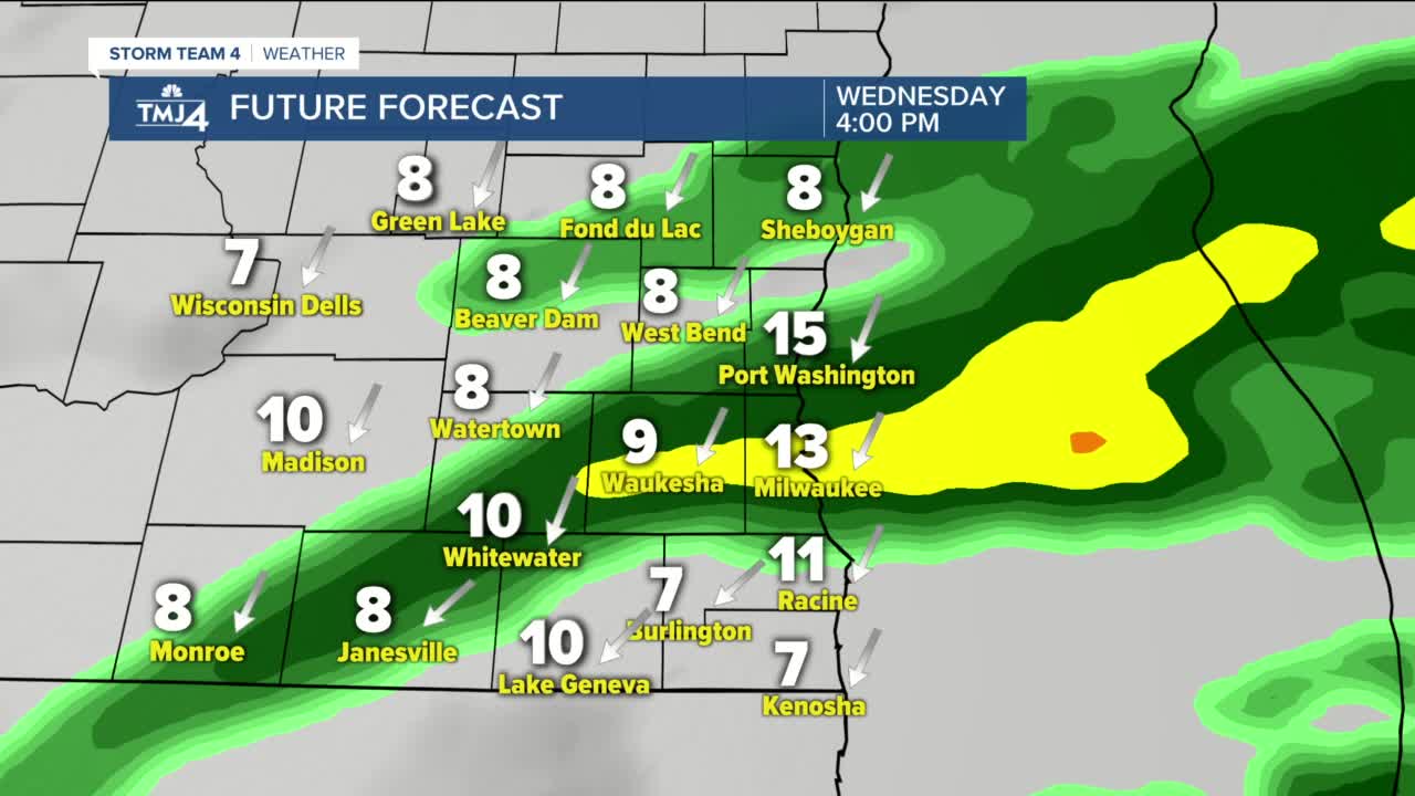 Fog early Wednesday, then rain moves in this afternoon