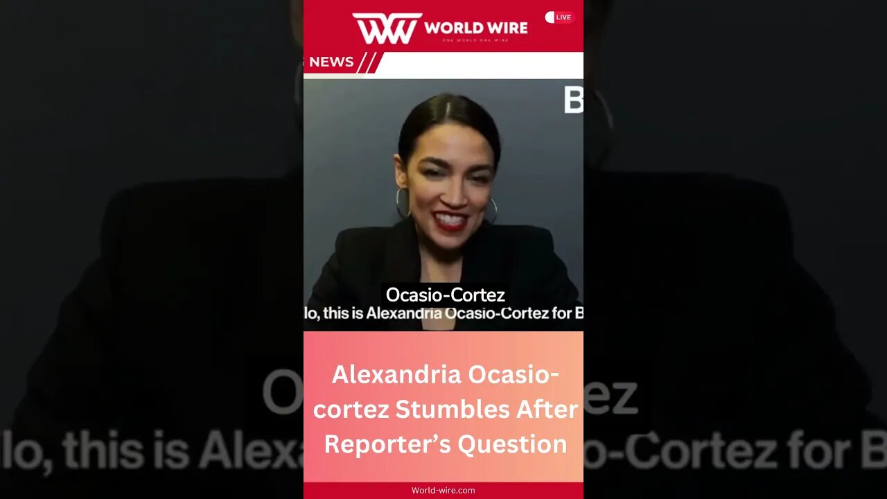 Alexandria Ocasio-cortez Stumbles After Reporter’s Question-World-Wire #shorts